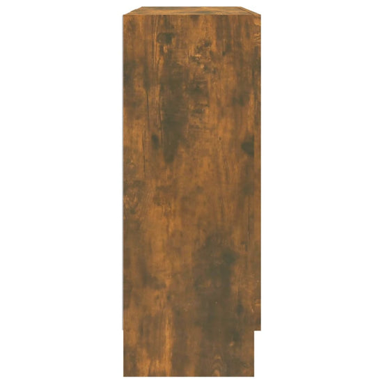 Vitrinekast 82,5x30,5x80 cm bewerkt hout gerookt eikenkleurig MeubelReus