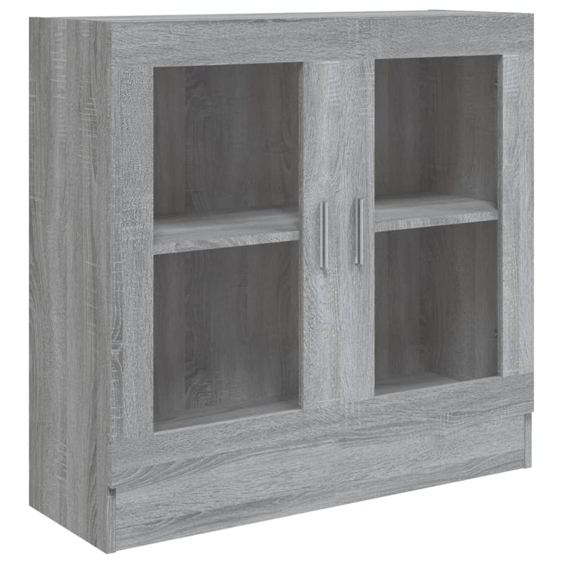 Vitrinekast 82,5x30,5x80 cm bewerkt hout grijs sonoma eiken MeubelReus