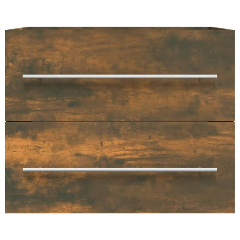 Wastafelkast 60x38,5x48 cm bewerkt hout gerookt eikenkleurig MeubelReus