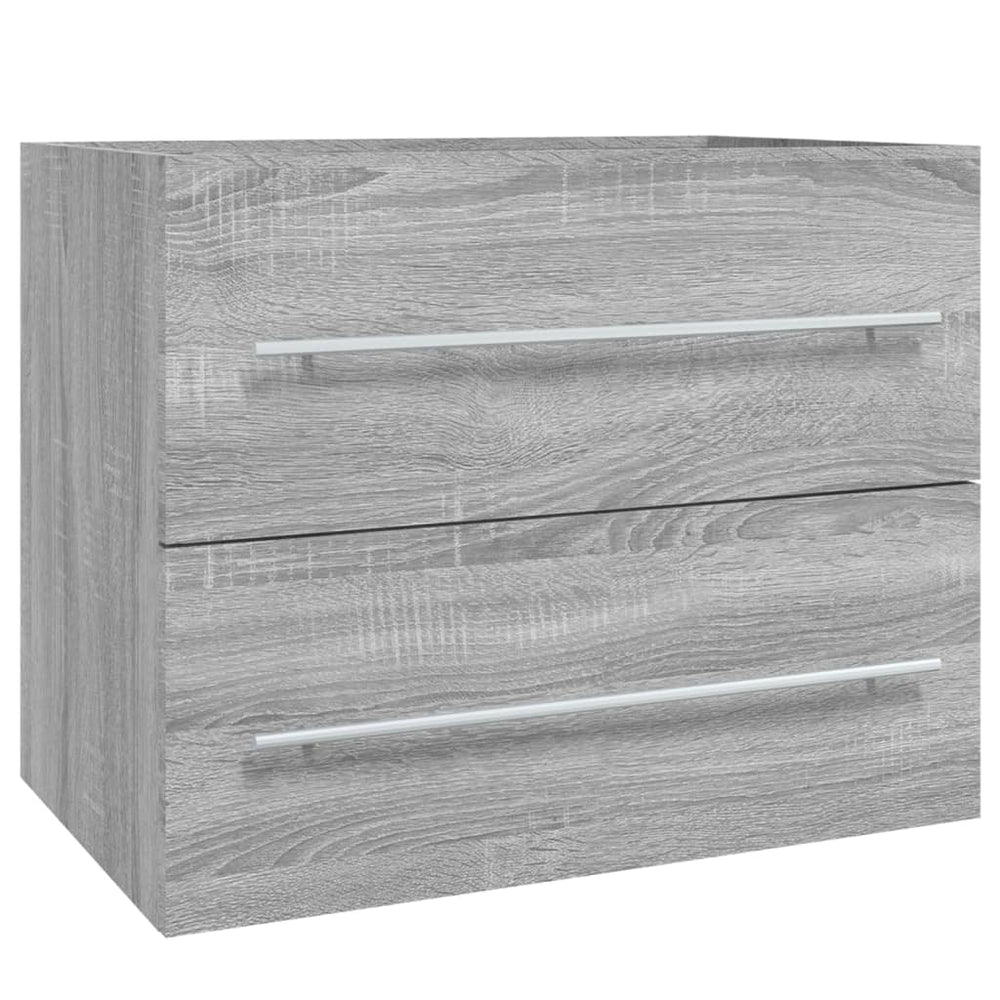 Wastafelkast 60x38,5x48 cm bewerkt hout grijs sonoma eikenkleur MeubelReus