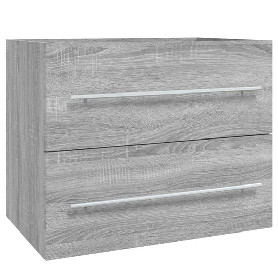 Wastafelkast 60x38,5x48 cm bewerkt hout grijs sonoma eikenkleur MeubelReus