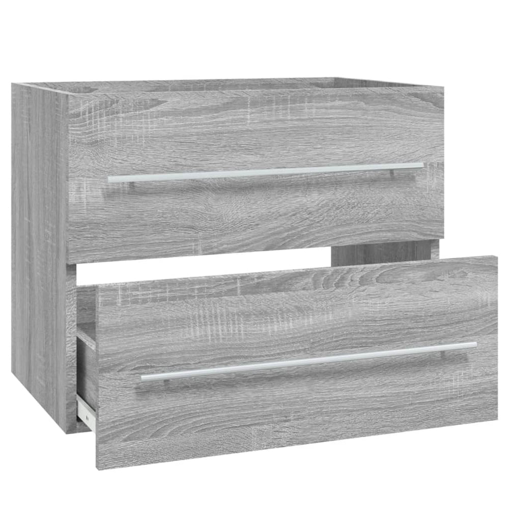 Wastafelkast 60x38,5x48 cm bewerkt hout grijs sonoma eikenkleur MeubelReus