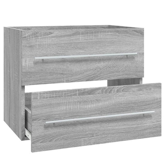 Wastafelkast 60x38,5x48 cm bewerkt hout grijs sonoma eikenkleur MeubelReus