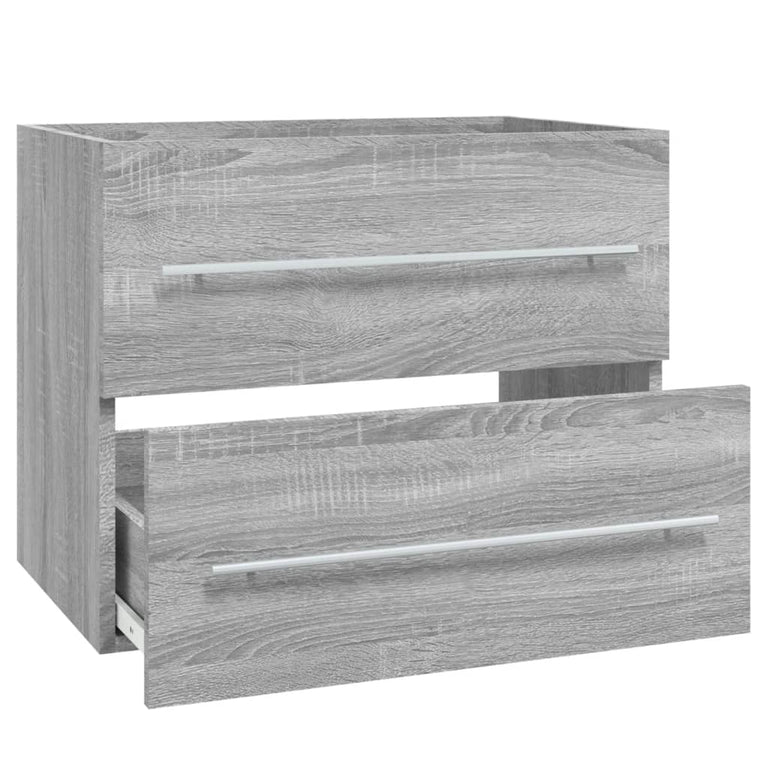 Wastafelkast 60x38,5x48 cm bewerkt hout grijs sonoma eikenkleur MeubelReus