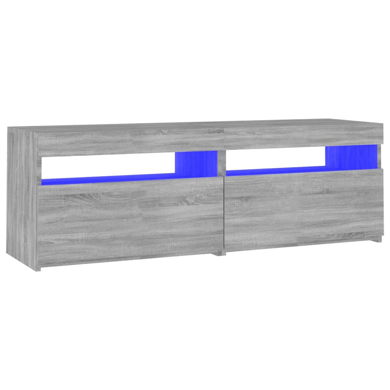 Tv-meubel met LED-verlichting 120x35x40 cm grijs sonoma eiken MeubelReus