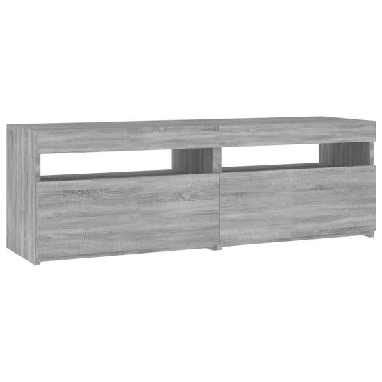 Tv-meubel met LED-verlichting 120x35x40 cm grijs sonoma eiken MeubelReus