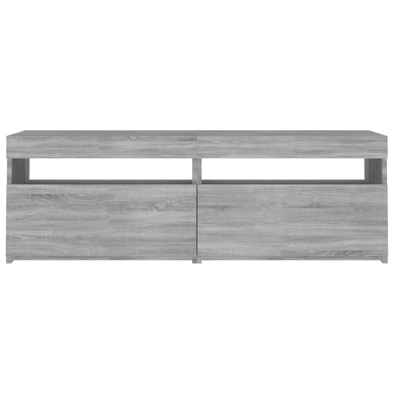 Tv-meubel met LED-verlichting 120x35x40 cm grijs sonoma eiken MeubelReus