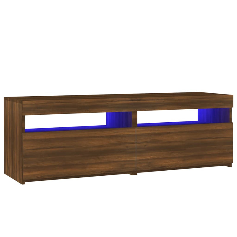 Tv-meubel met LED-verlichting 120x35x40 cm bruineikenkleurig MeubelReus