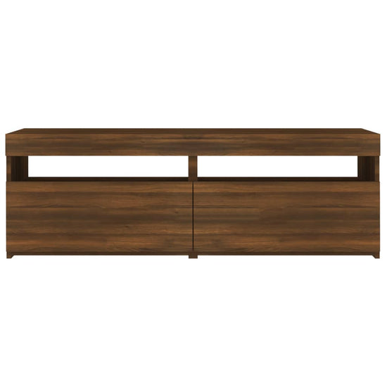 Tv-meubel met LED-verlichting 120x35x40 cm bruineikenkleurig MeubelReus