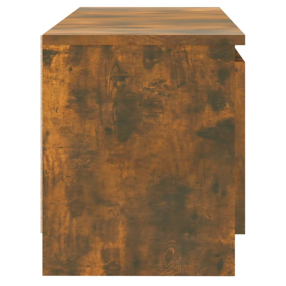 Tv-meubel met LED-verlichting 120x30x35,5 cm gerookt eikenkleur MeubelReus