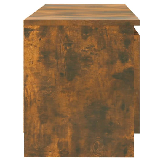 Tv-meubel met LED-verlichting 120x30x35,5 cm gerookt eikenkleur MeubelReus