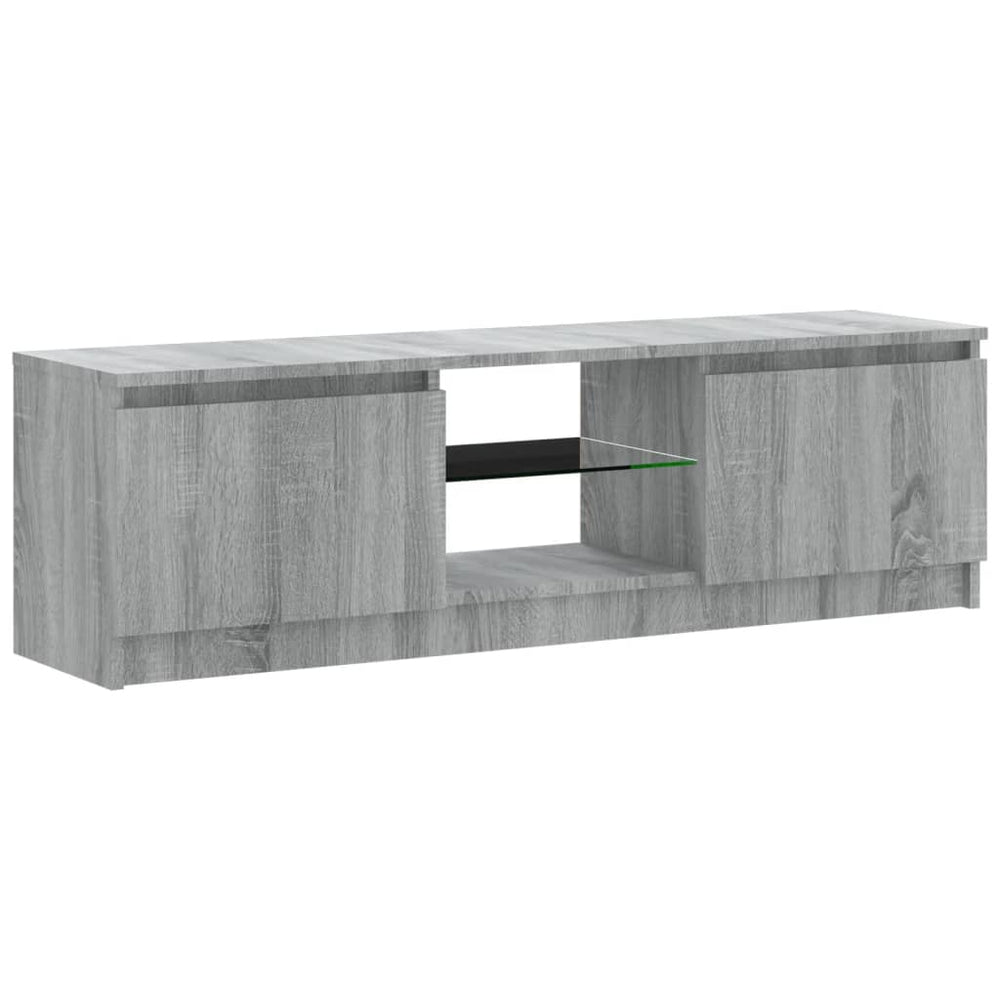 Tv-meubel met LED-verlichting 120x30x35,5 cm grijs sonoma eiken MeubelReus