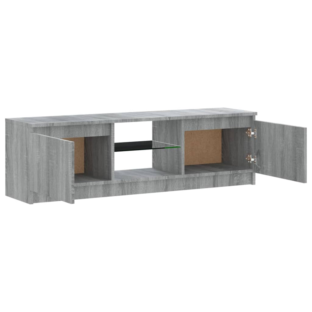 Tv-meubel met LED-verlichting 120x30x35,5 cm grijs sonoma eiken MeubelReus