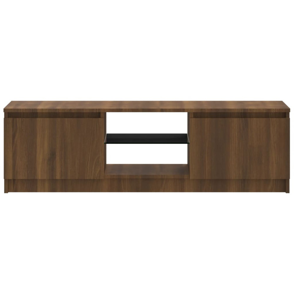 Tv-meubel met LED-verlichting 120x30x35,5 cm bruin eikenkleur MeubelReus