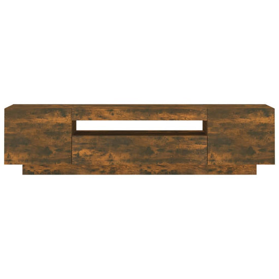 Tv-meubel met LED-verlichting 160x35x40 cm gerookt eikenkleurig MeubelReus