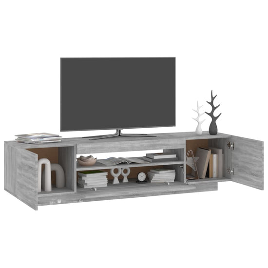 Tv-meubel met LED-verlichting 160x35x40 cm grijs sonoma eiken MeubelReus