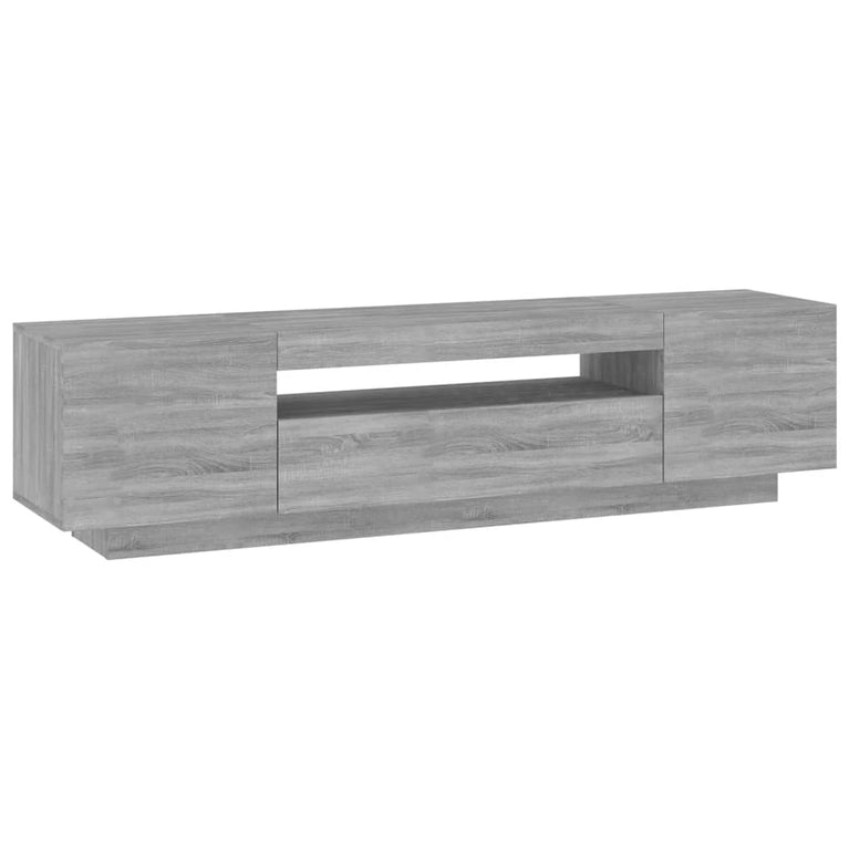 Tv-meubel met LED-verlichting 160x35x40 cm grijs sonoma eiken MeubelReus