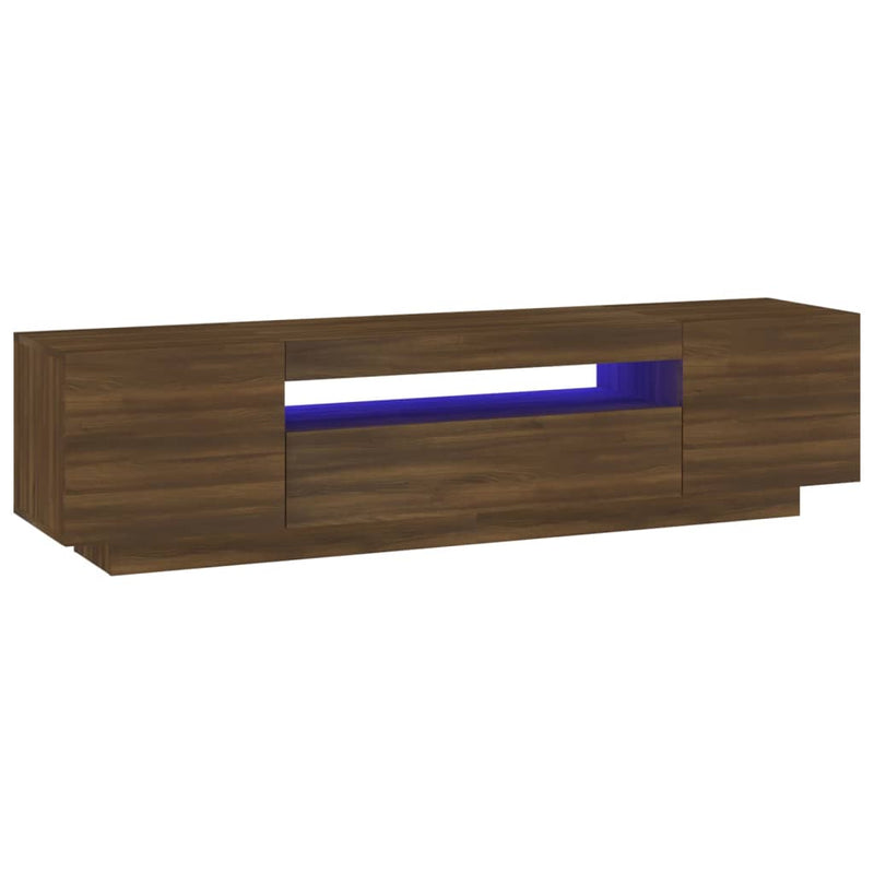 Tv-meubel met LED-verlichting 160x35x40 cm bruineikenkleurig MeubelReus