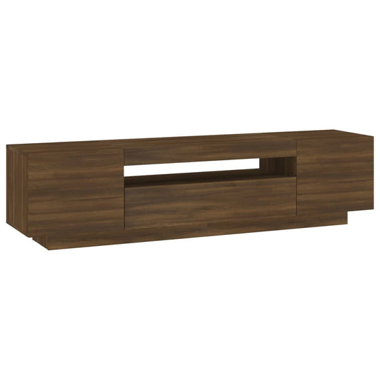 Tv-meubel met LED-verlichting 160x35x40 cm bruineikenkleurig MeubelReus