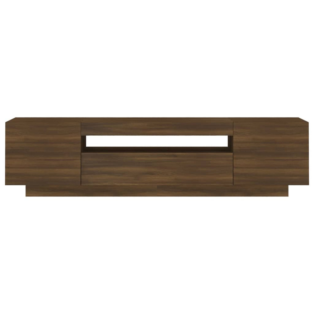 Tv-meubel met LED-verlichting 160x35x40 cm bruineikenkleurig MeubelReus