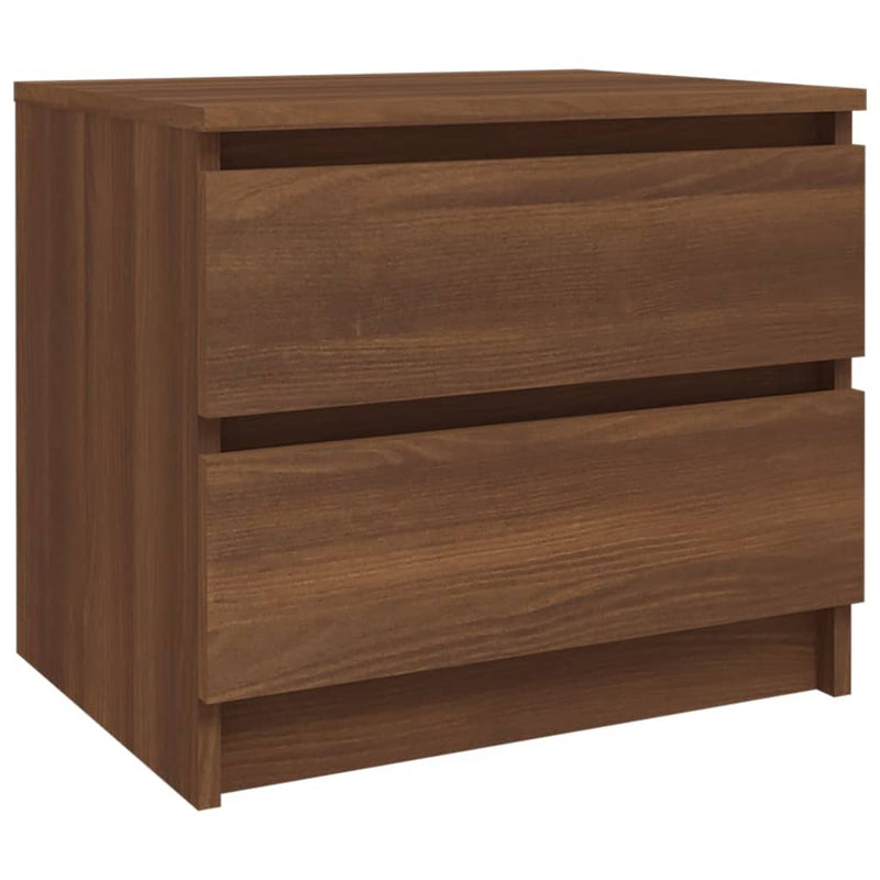 Nachtkastje 50x39x43,5 cm bewerkt hout bruineikenkleurig