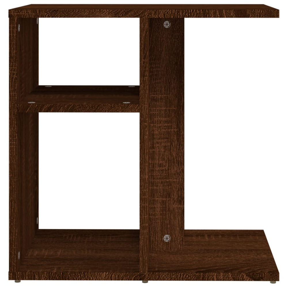 Bijzettafel 50x30x50 cm bewerkt hout bruin eikenkleur MeubelReus