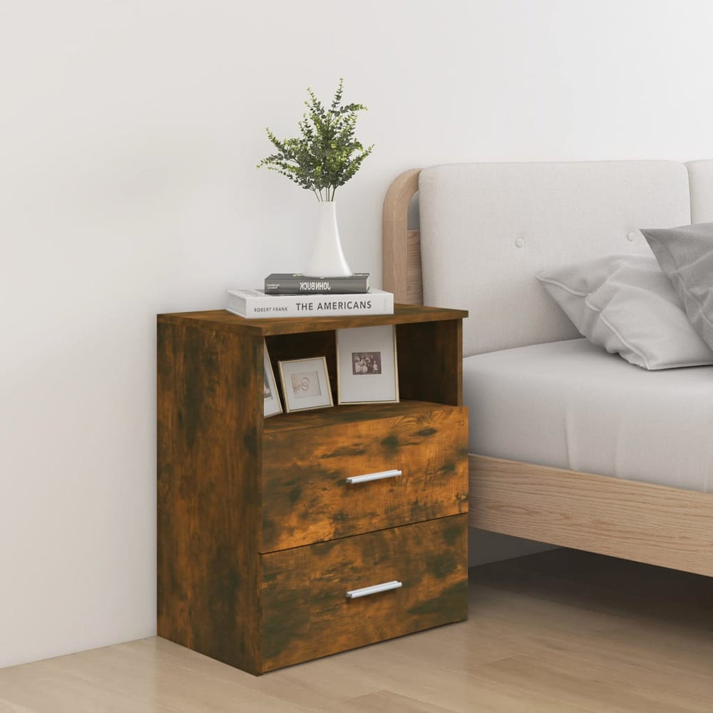 Nachtkastjes 2 st 50x32x60 cm gerookt eikenkleurig MeubelReus