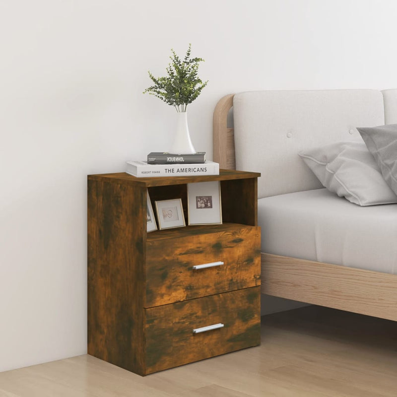 Nachtkastjes 2 st 50x32x60 cm gerookt eikenkleurig MeubelReus