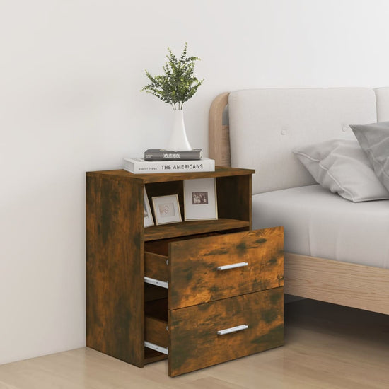Nachtkastjes 2 st 50x32x60 cm gerookt eikenkleurig MeubelReus