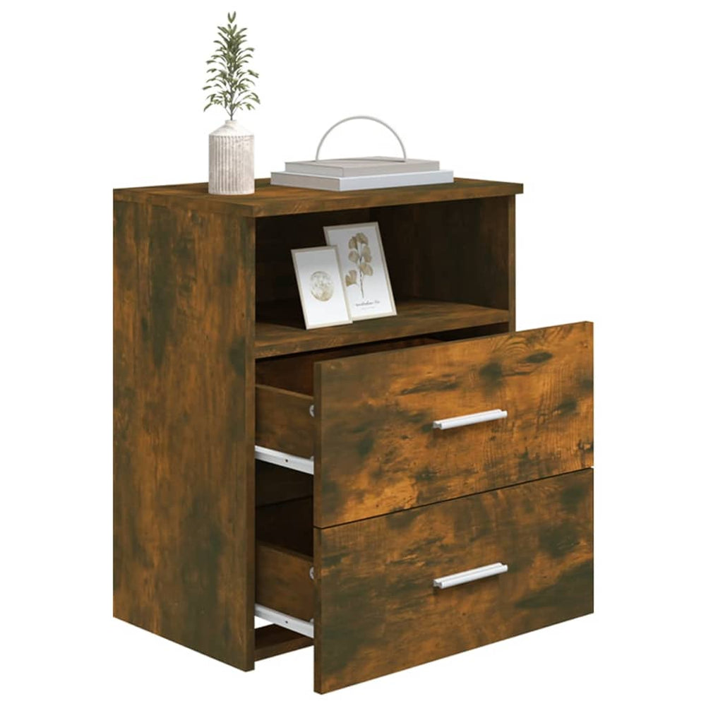 Nachtkastjes 2 st 50x32x60 cm gerookt eikenkleurig MeubelReus