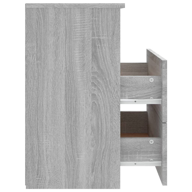 Nachtkastje 50x32x60 cm grijs sonoma eikenkleurig