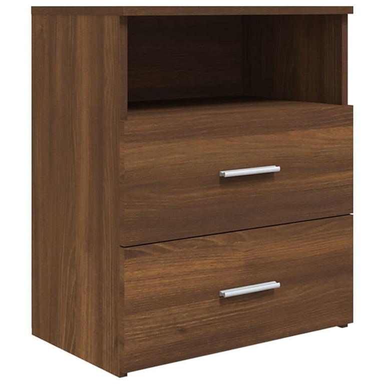 Nachtkastjes 2 st 50x32x60 cm bruineikenkleurig