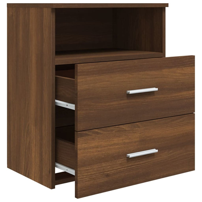 Nachtkastjes 2 st 50x32x60 cm bruineikenkleurig