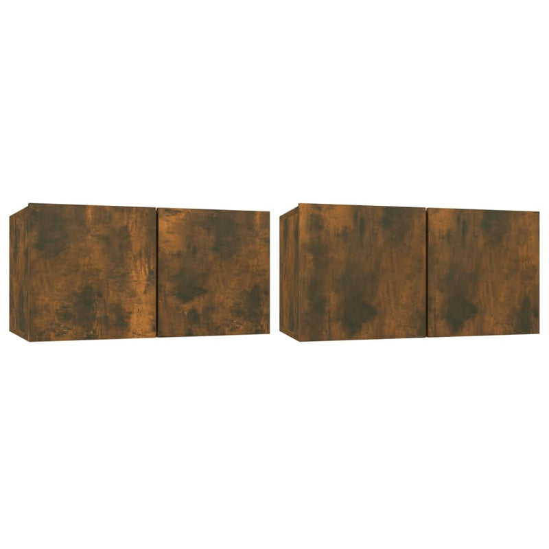 Tv-hangmeubelen 2 st 60x30x30 cm gerookt eikenkleurig MeubelReus