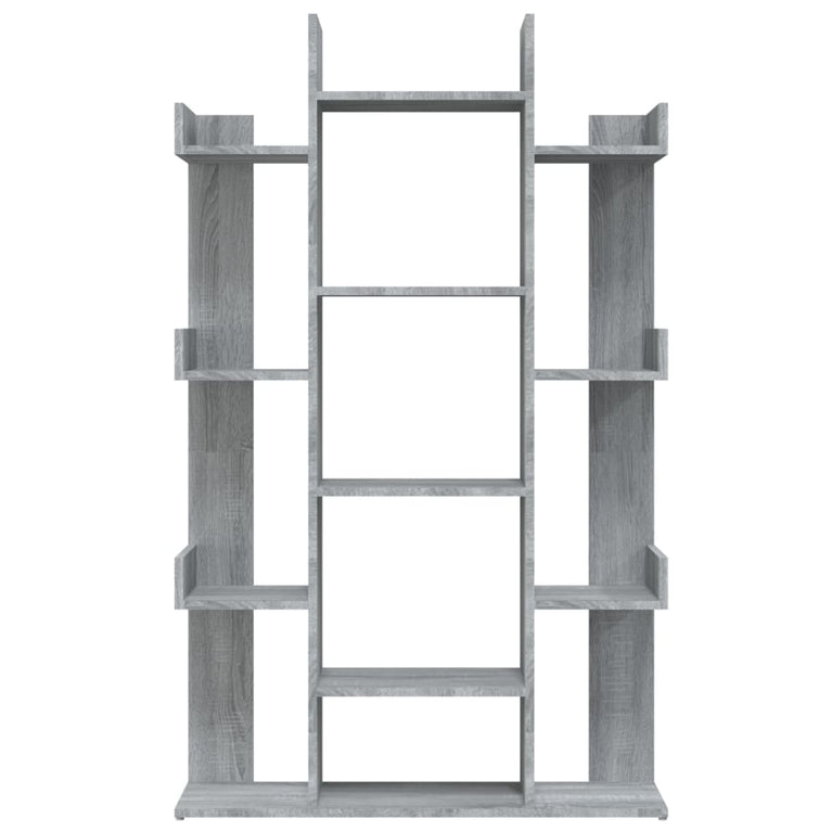 Boekenkast 86x25,5x140 cm bewerkt hout grijs sonoma eiken