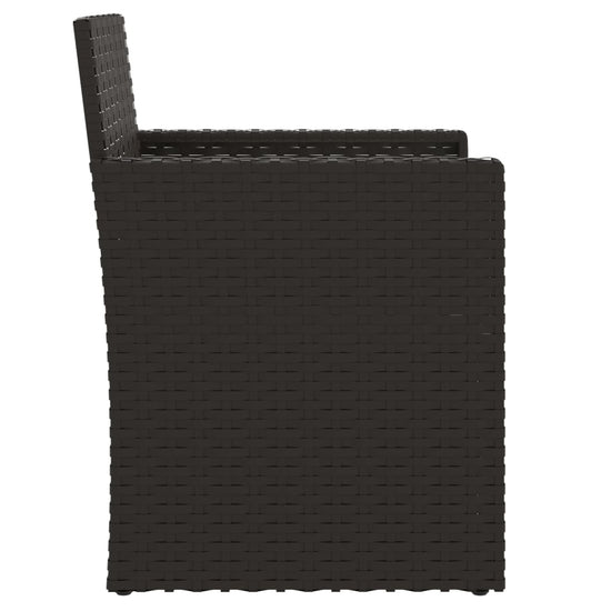 3-delige Loungeset met kussens poly rattan zwart MeubelReus