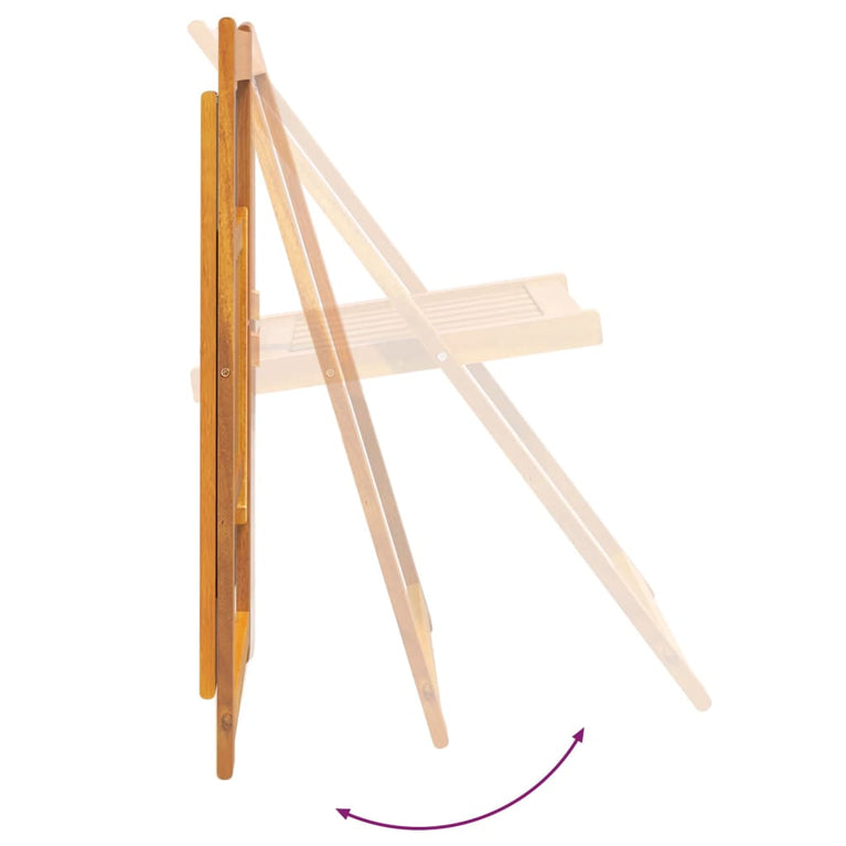 Tuinstoelen inklapbaar 4 st massief acaciahout