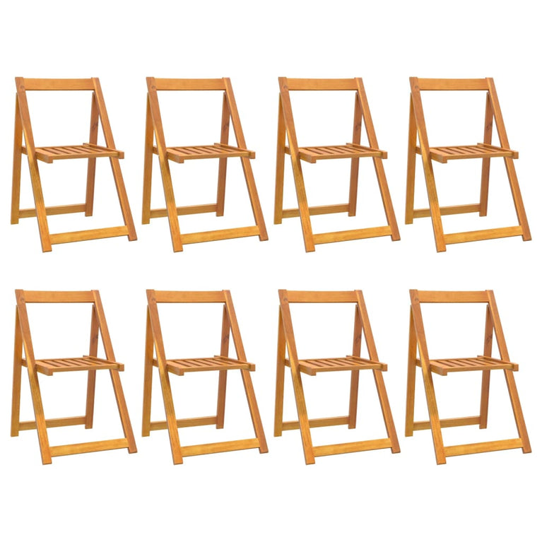 Tuinstoelen 8 st inklapbaar massief acaciahout