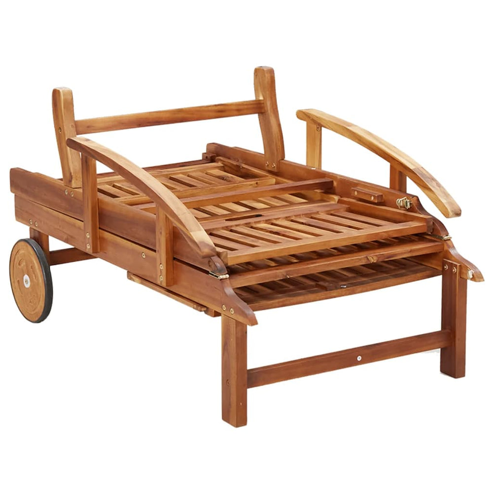 Ligbeddenset met tafel massief acaciahout MeubelReus