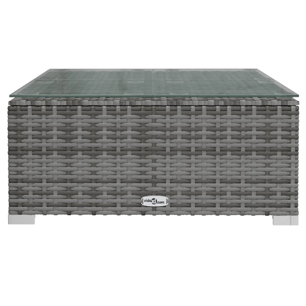 3-delige Loungeset met kussens poly rattan grijs MeubelReus