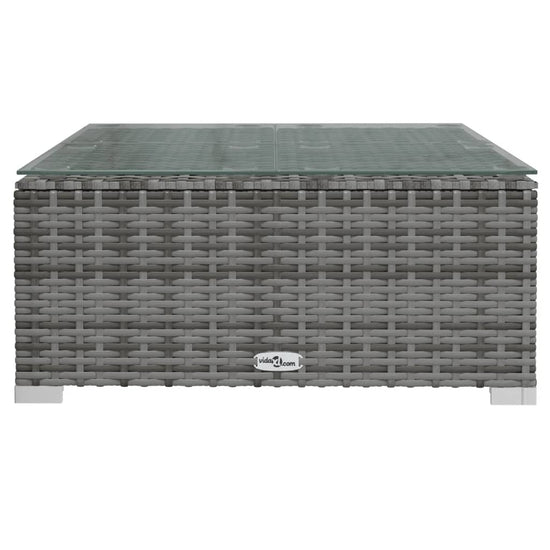 3-delige Loungeset met kussens poly rattan grijs MeubelReus