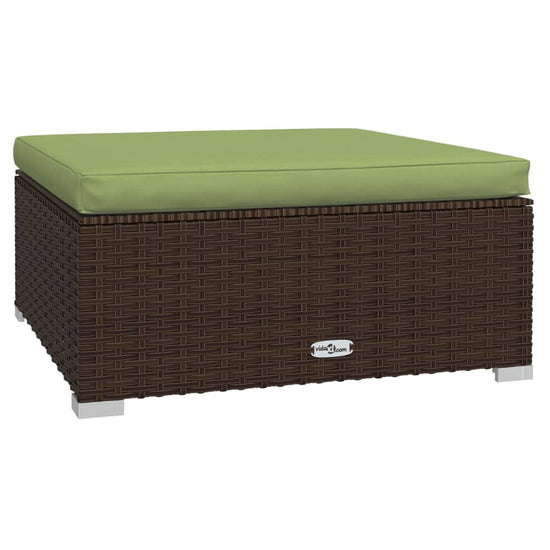 6-delige Loungeset met kussens poly rattan bruin MeubelReus