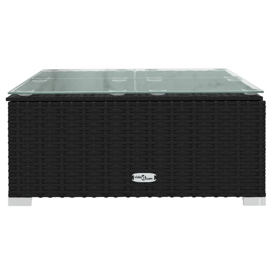 8-delige Loungeset met kussens poly rattan zwart MeubelReus