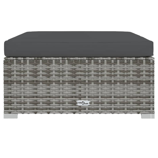 8-delige Loungeset met kussens poly rattan grijs MeubelReus