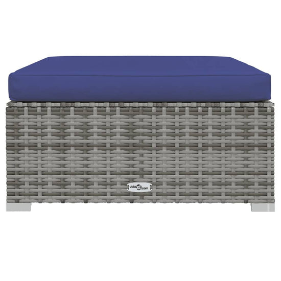 8-delige Loungeset met kussens poly rattan grijs MeubelReus