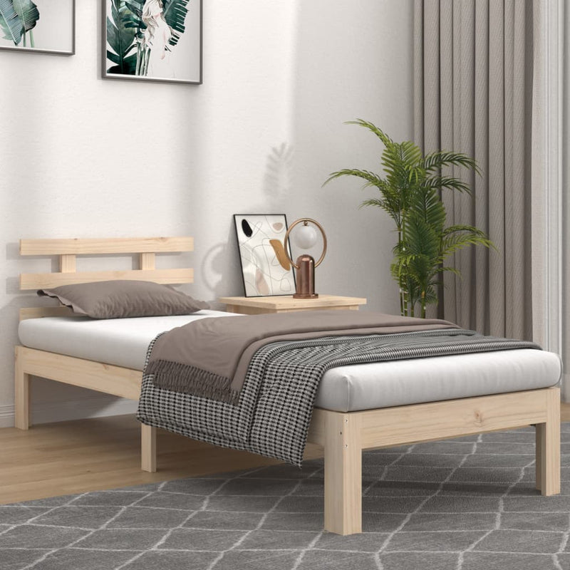 Bedframe massief hout 90x190 cm Single