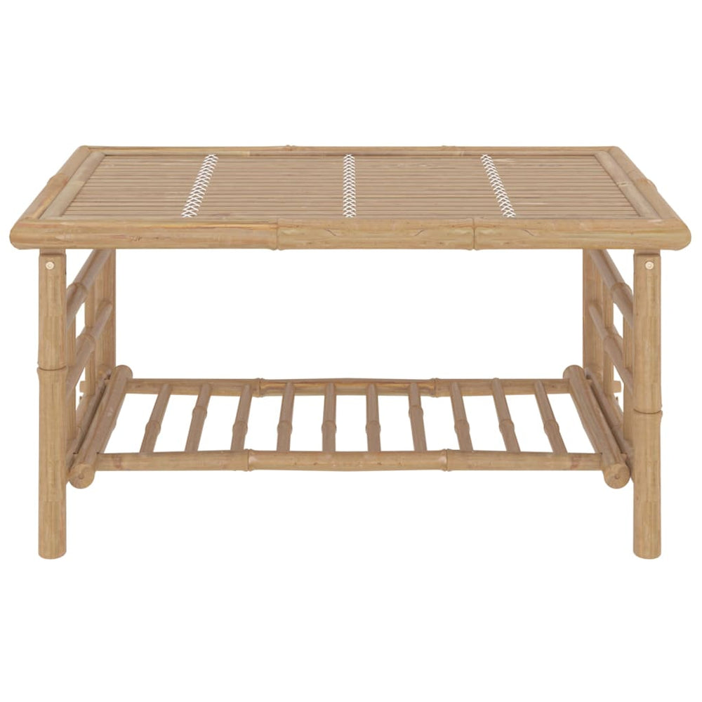 2-delige Loungeset met kussens bamboe donkergrijs MeubelReus