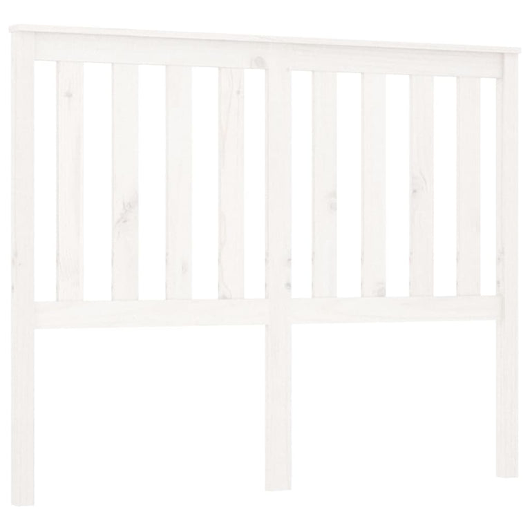 Hoofdbord 141x6x101 cm massief grenenhout wit