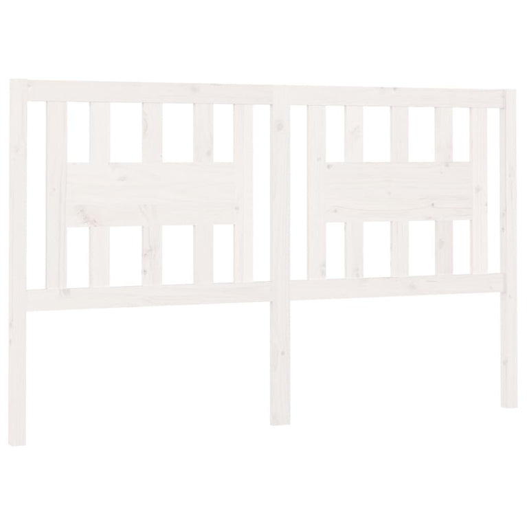 Hoofdbord 141x4x100 cm massief grenenhout wit