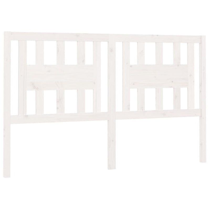 Hoofdbord 141x4x100 cm massief grenenhout wit